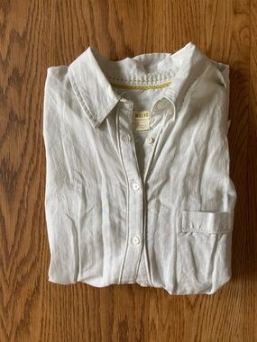Anthropologie Off-White Women’s Casual Button-Down Shirt